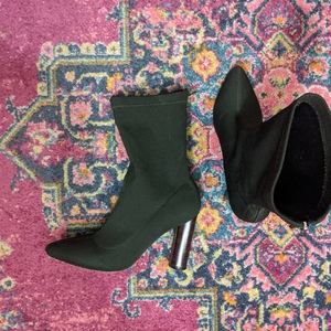 Hunter green booties